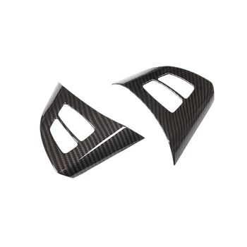 

2Pcs Carbon Fiber Style ABS Steering Wheel Button Frame Trim For Bmw X5 E70 2008-2013 Car Accessories