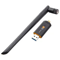 Usb 3.0 1200mbps wifi lan dongle adaptador com antena para portátil 2.4g e 5g banda rtl8812bu sem fio ac wlan banda dupla