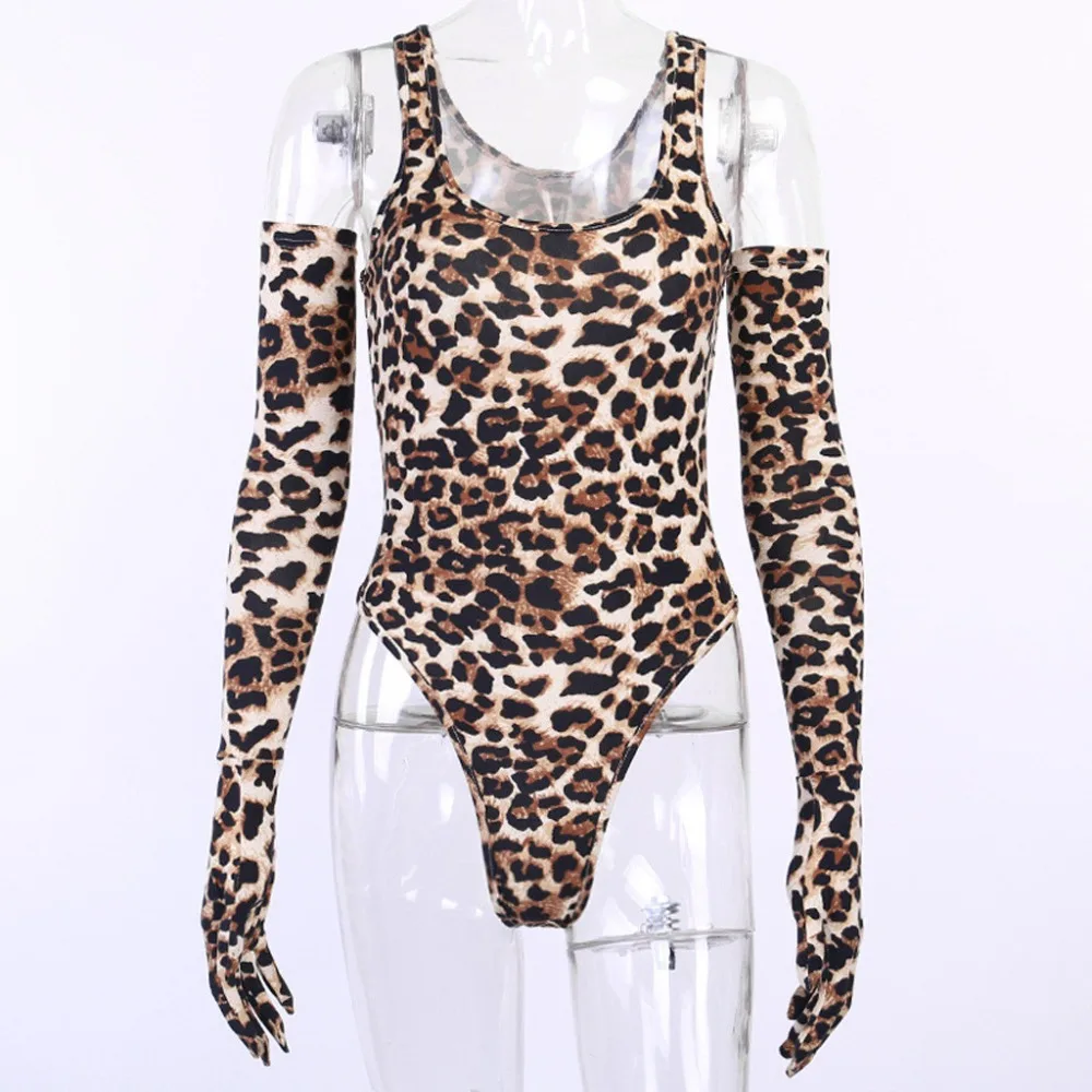 long sleeve include hand off shoulder deep u neck slim fit push up sexy bodysuit winter women leopard casual bodysuit