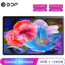 Tablette PC Android de 11.6 pouces, 4 go de RAM, 128 go de ROM, 10 cœurs, réseau 3G et 4G, AI Speed up, GPS, WiFi, Bluetooth, panneau en verre 