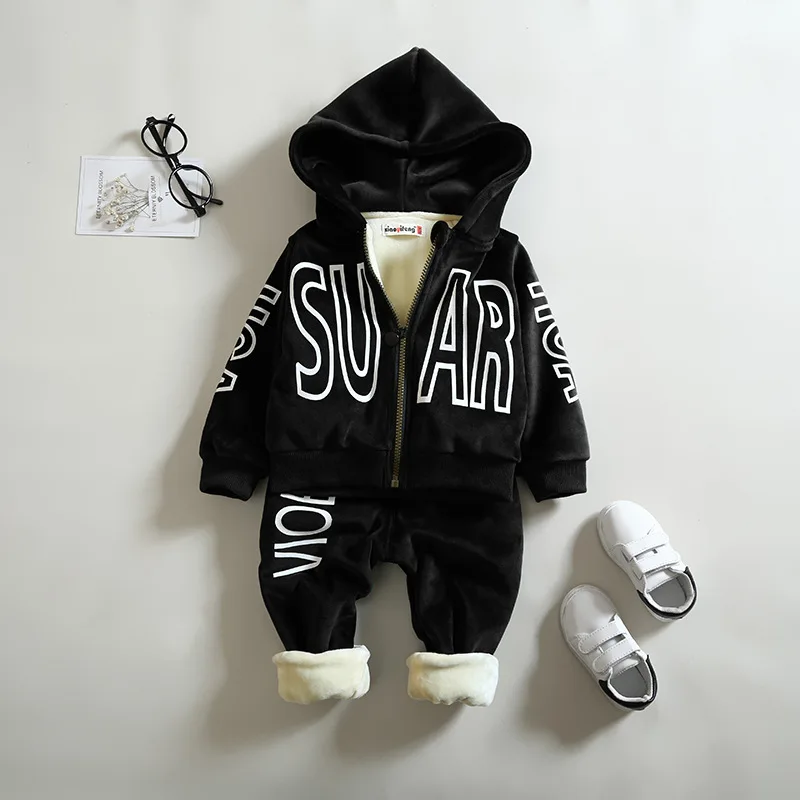 

Childrenswear BOY'S Suit 2017 New Style 2 Male Baby Fall And Winter Clothes 1-3 a Year of Age Two-Piece Set Children Brushed And