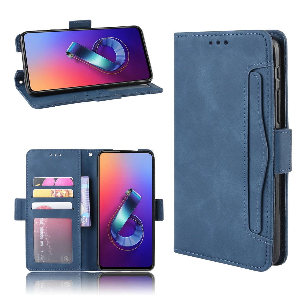 Для Asus ZenFone 6 ZS630KL ROG Phone 2 PU кожаный чехол-кошелек с несколькими картами для мобильного телефона Магнитный Флип-Стенд защитный чехол