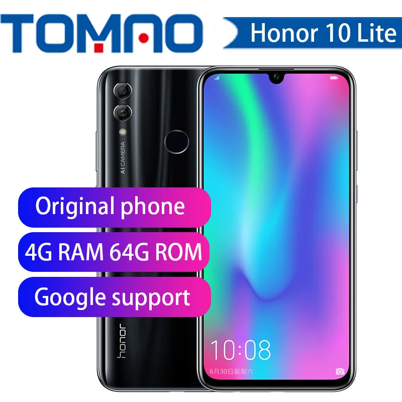 Honor 10 Lite honor 10 смартфон 6,21 дюймов 2340*1080 Восьмиядерный мобильный телефон 3 камеры отпечаток пальца