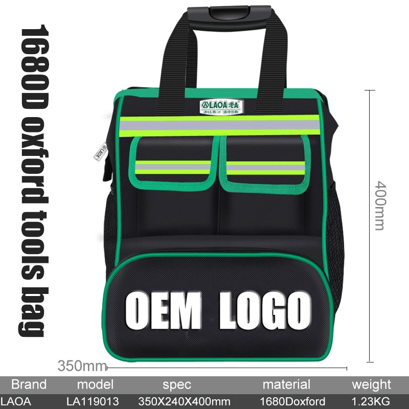 garden tool bag LAOA Tools Shoulder Bag 600D/1680D Thicken Toolkit With Reflective strip best electrician tool bag Tool Storage Items