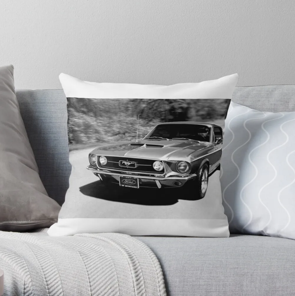 1967 Ford Mustang Bw Fodera Per Cuscino Fodera Per Cuscino In Poliestere Federa Per Cuscini Sul Divano Home Living Room Car Seat Decor 45X45Cm