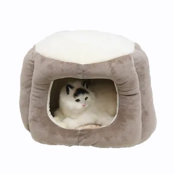 

Stump Design Cat Dog Bed Round Shape PP Cotton Pet Mat Around Breathable Cat Dog House Soft Pet Kennel Product For Puppy Stuff