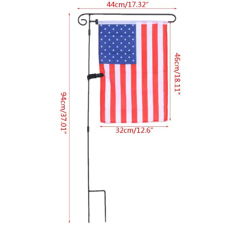 Металлический Садовый флаг Стенд Твердый флаг для сада Полюс держатель стойки с флагом фиксатор анти-ветер клип погодостойкий газон декоративный дисплей