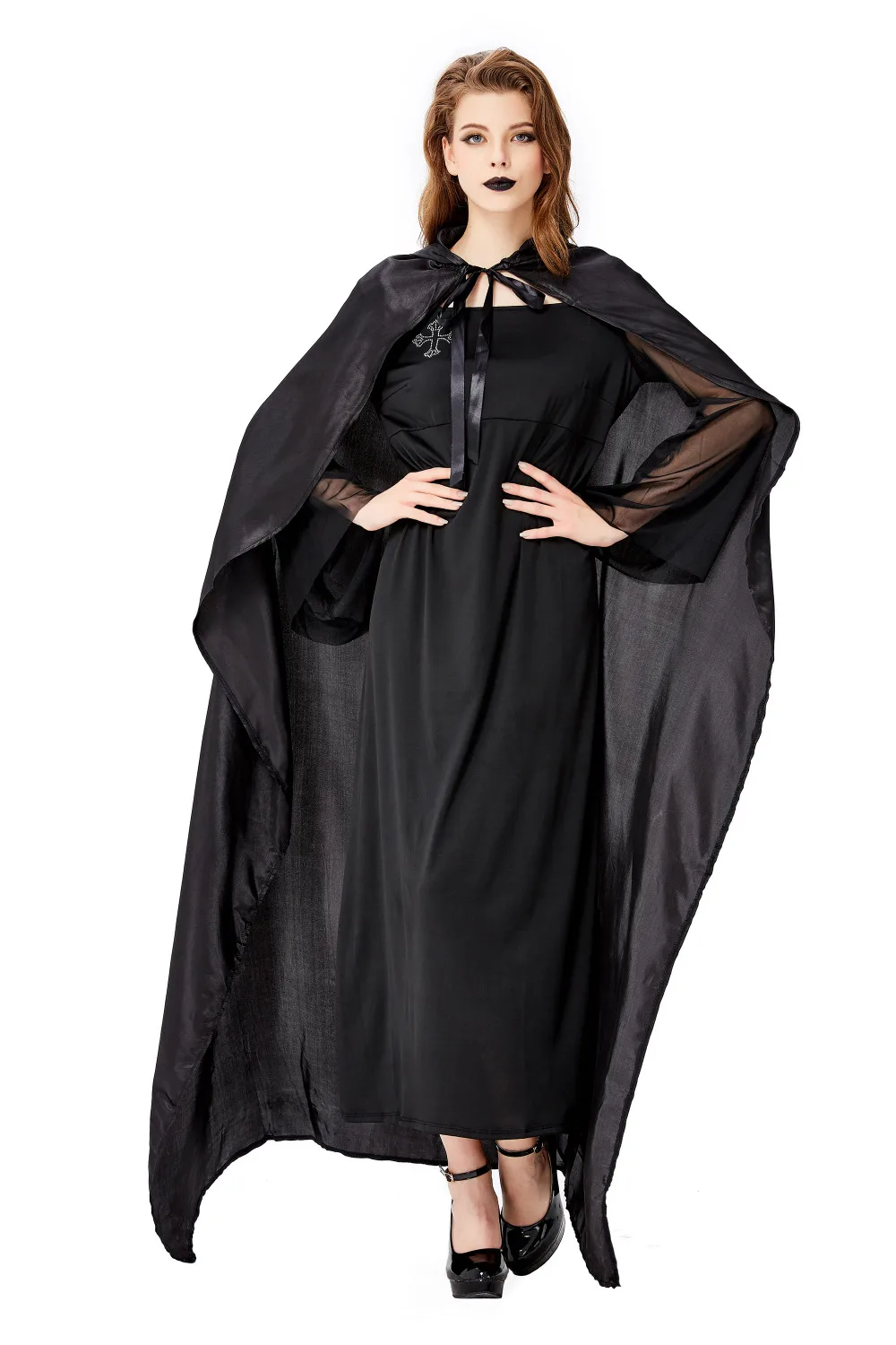Роскошный готический костюм ведьмы для костюм для взрослых женщин на Хеллоуин карнавал мертвая ведьма ролевая игра косплей женский маскарадный костюм