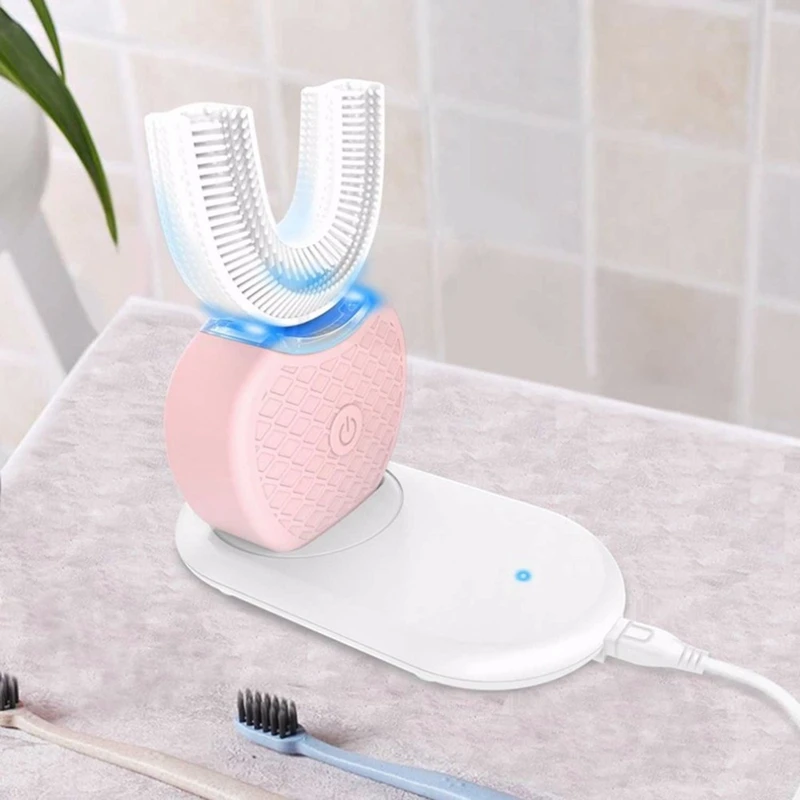 360 градусов Беспроводная Usb зарядка ленивый автоматический Sonic силиконовая электрическая зубная щетка отбеливание зубов щетка для чистки инструментов уход за полостью рта