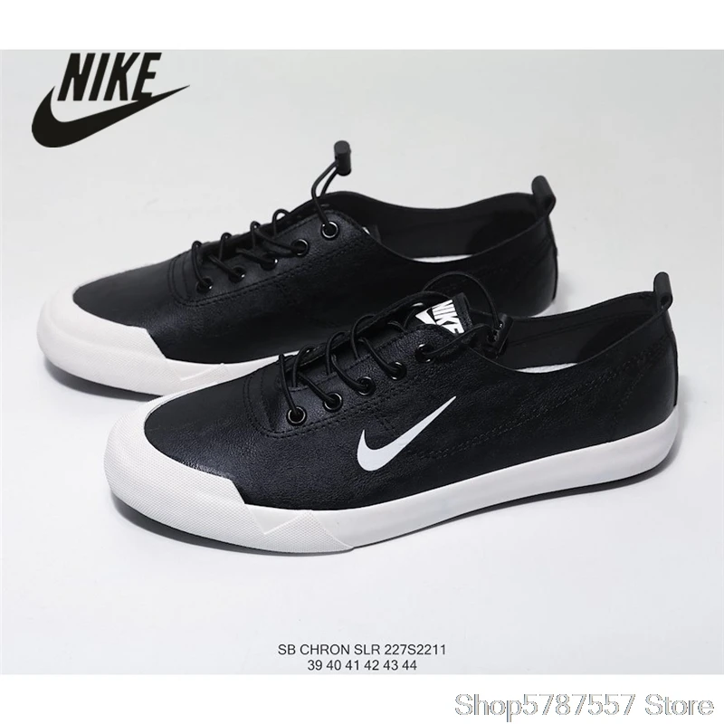 Оригинальные кроссовки Nike SB CHRON SLR 227S2211 Baotou из кожи в стиле ретро мужские низкие