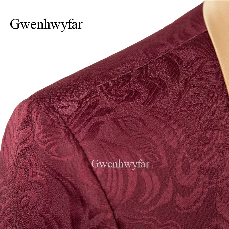 Gwenhwyfar Mens Wedding Suits Italian Design Made Champagne Smoking Tuxedo Jacket 2 Piece Groom Terno Suits FOR MEN mens suit