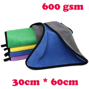 

600gsm 30x60CM Car Wash Microfiber Towel Cleaning Drying For ToyotaWashing Tools Window Washing Tools Sponge Polish Car