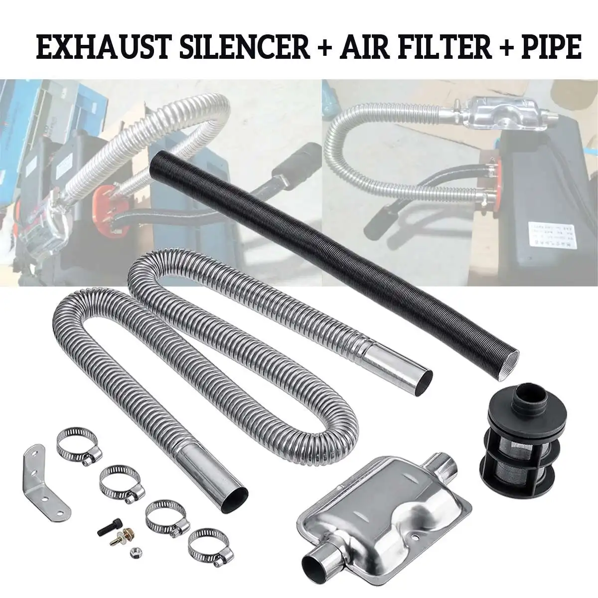 Air Filter Exhaust Silencer Muffler Bracket For Air Diesel Parking Heater Webast