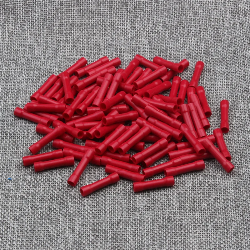 100PCS Red BV1.25 BV2.5 BV5.5 изолированные обжимные клеммы электрический провод кабель обжимной разъем ассортимент набор 100 шт - Цвет: 100PCS Red