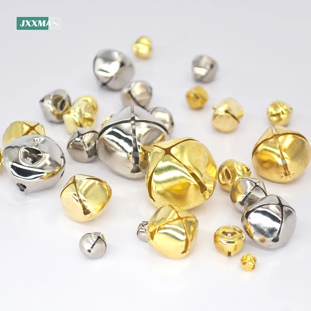 14mm Beautiful Metal Beads Jingle Bells Christmas Tree Decoration Pet Dog Pendan
