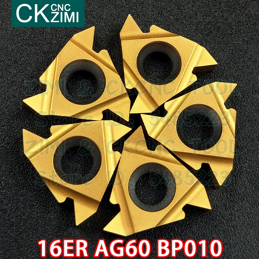 

16ER AG60 BP010 carbide inserts External thread inserts Tools Threading tools CNC Metal lathe turning Cutting tools for steel