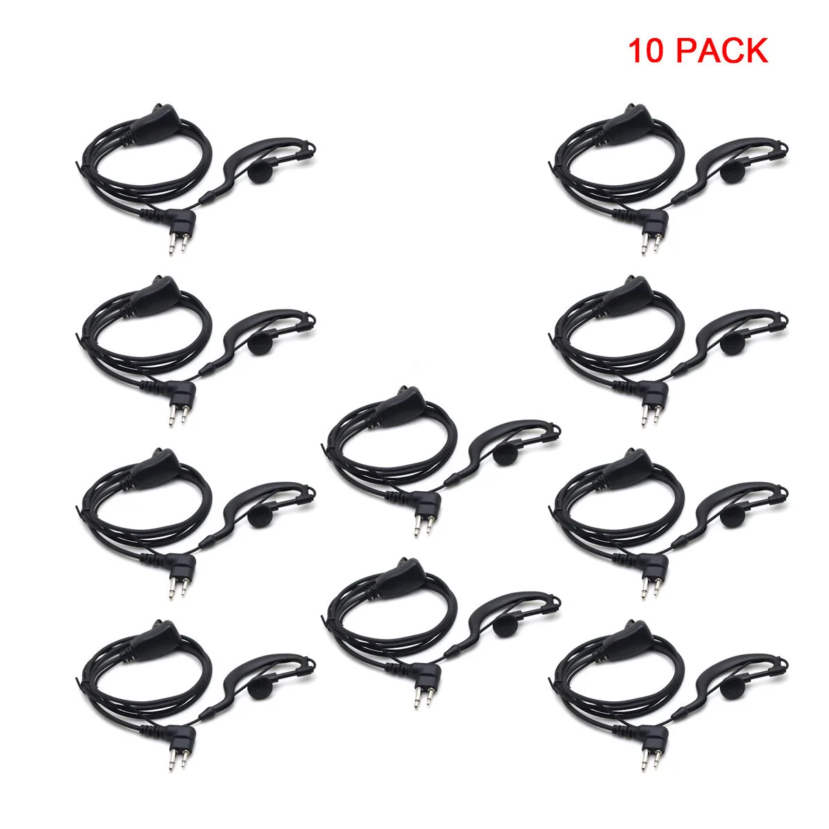 Auricolare Kymate Police Con Microfono Ptt Per Motorola 2 Pin G Forma Motorola Radio Cp200 Cls1450 Cp040 Gp300 Cp200D Confezione Da 10