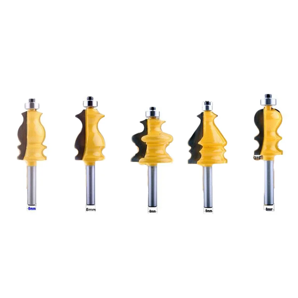 

8mm Shank Milling cutter Carbide Yellow Portable Molding CNC Cutting Carving