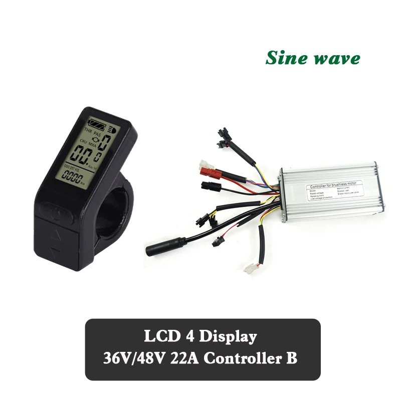LCD4 22A B sine EJOYQI KT 36 В 48 В 14A 22A контроллер 250 Вт 500 Вт Мотор электровелосипед конверсионные аксессуары с ЖК-дисплеем 4 - Цвет: LCD4 22A B sine