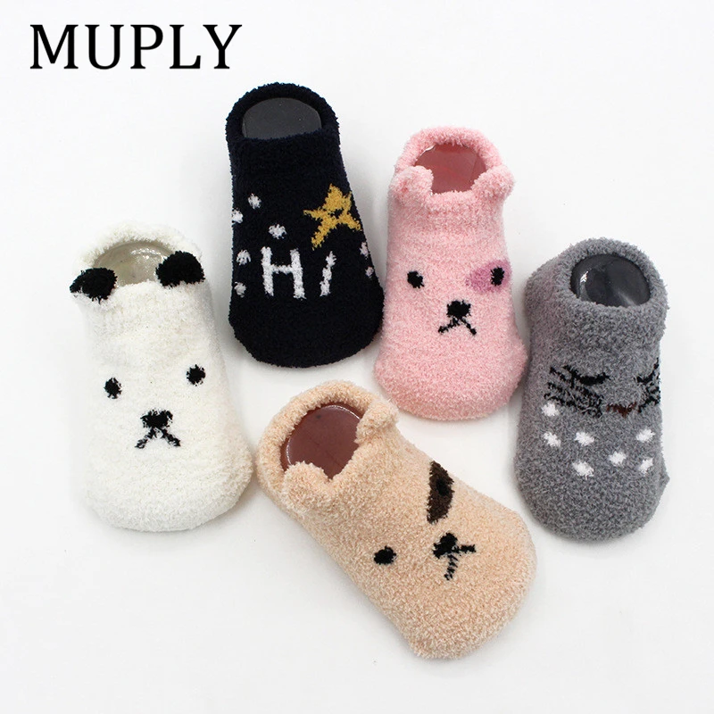 

Cute Winter Keep Warm Baby Socks Coral Fleece Socks Warm Toddler Boy Girls Floor Socks Infant Clothing Accessories Thicken