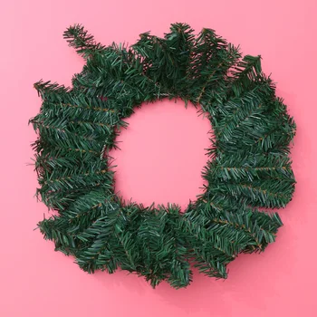 

40CM Christmas Wreath Front Door Hang Garland with Pine Needles for Party Decoration
