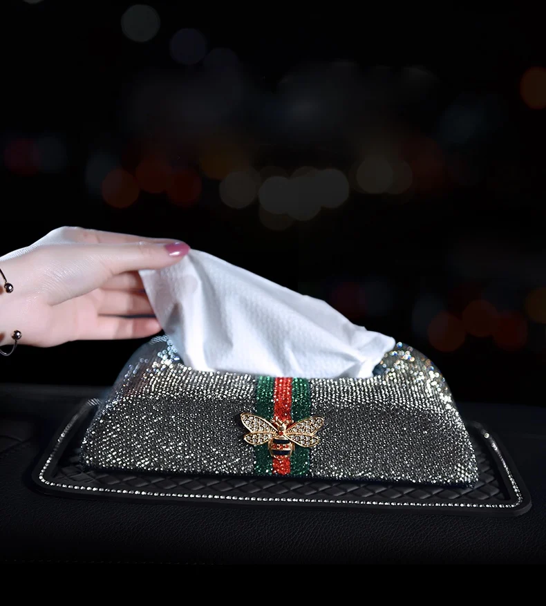 Bling машина использовать коробка ткани высокого класса полный бриллианты бумажное полотенце чехол для интерьерный Декор Аксессуары
