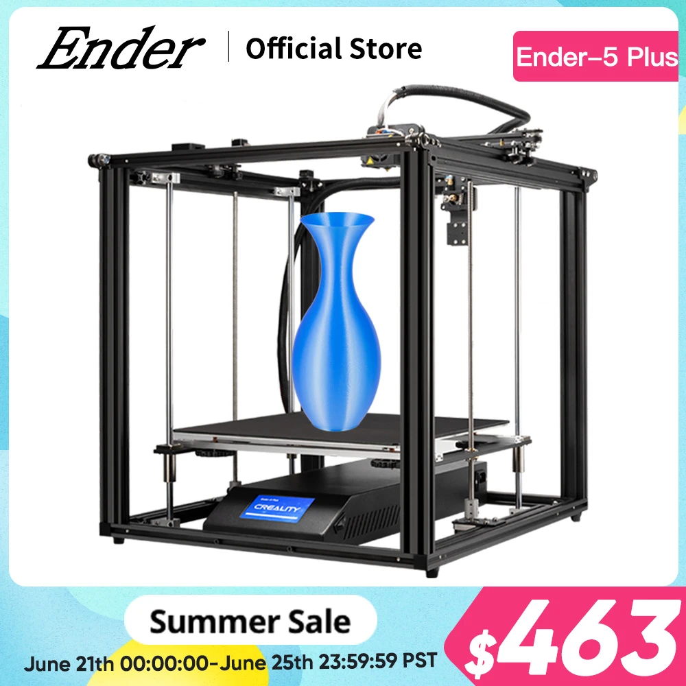 Ender 5プラス3dプリンタ高精度大型350 350 400 3d自動レベリング デュアルz軸電源オフ再開creality 3d 3d Printers Aliexpress