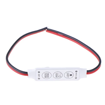 

12V Mini 3 Keys Single Color LED Controller Brightness Dimmer For Led 3528 5050 Strip Light