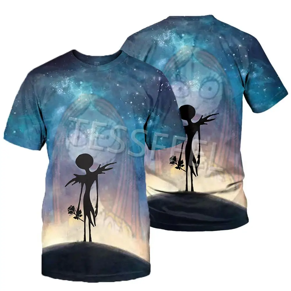 

Tessffel The Nightmare Before Christmas Halloween Party 3D Printed Summer T-shirt Harajuku Street Unisex Clothing No.10