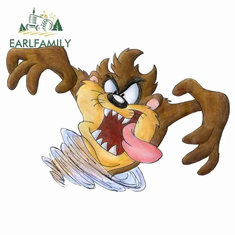 EARLFAMILY 13cm for Bugs Bunny TAZ Graphics Funny Car Stickers Anime Occlusion Scratch JDM RV Auto Decals Waterproof Wrap | Автомобили и