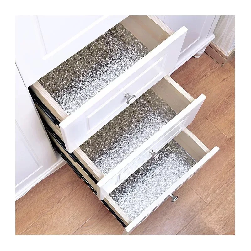 HDHome 주방 오일 방지 방수 스티커 알루미늄 호일 주방 스토브 캐비닛 자기 접착제 벽 스티커 DIY 벽지