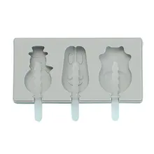 Форма для мороженого в виде животных 81010-1, мультяшная форма для мороженого ручной работы с крышкой, домашняя ручная работа, сделай сам, форма для мороженого