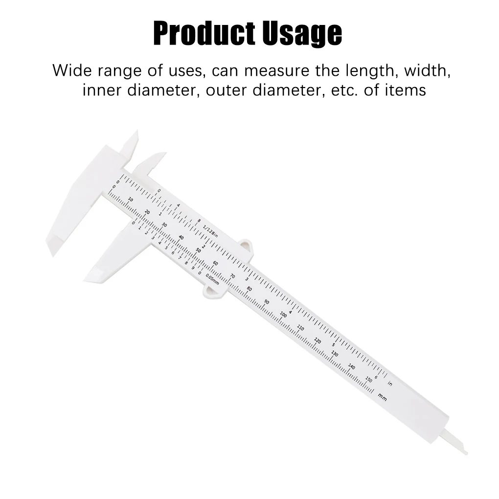 Tool Woodworking Metalworking Plumbing Model Making 80mm 150mm 0.5 Vernier Caliper Aperture Depth Diameter Measure Tool