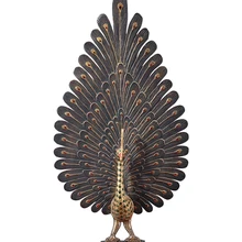 Peacock Wall Hanging Southeast Asia Wall Decoration pendant Thai relief Wall Decor Room Porch Dining Room Wall Lucky Peacock
