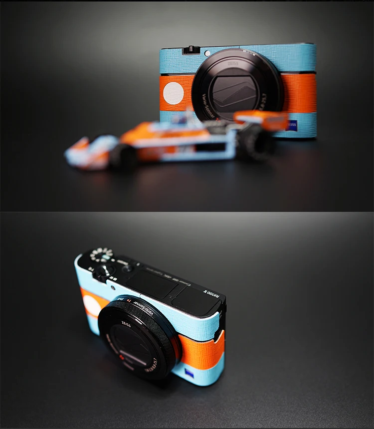 Камера из натуральной кожи с декорированием Стикеры для sony Rx100 Rx100II Rx100M3 M4 M5 M6