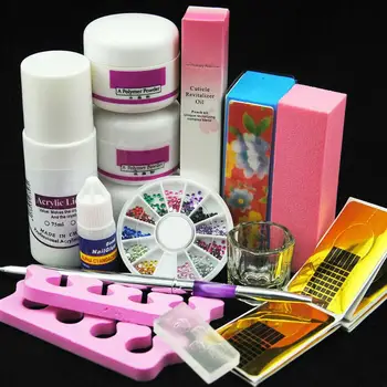 

Manicure Starter Kit 3 Color Acrylic Powder 75Ml Liquid Extension Gel Nail Set