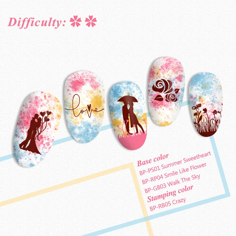 От BORN PRETTY пластины для стемпинга ногтей ко Дню Святого Валентина Тема Сердце DIY