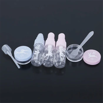 

7PCS Refillable Bottles Travel Silicone Skin Care Lotion Shampoo Gel Squeeze Perfume Bottle Tube Containers Squeeze Kits