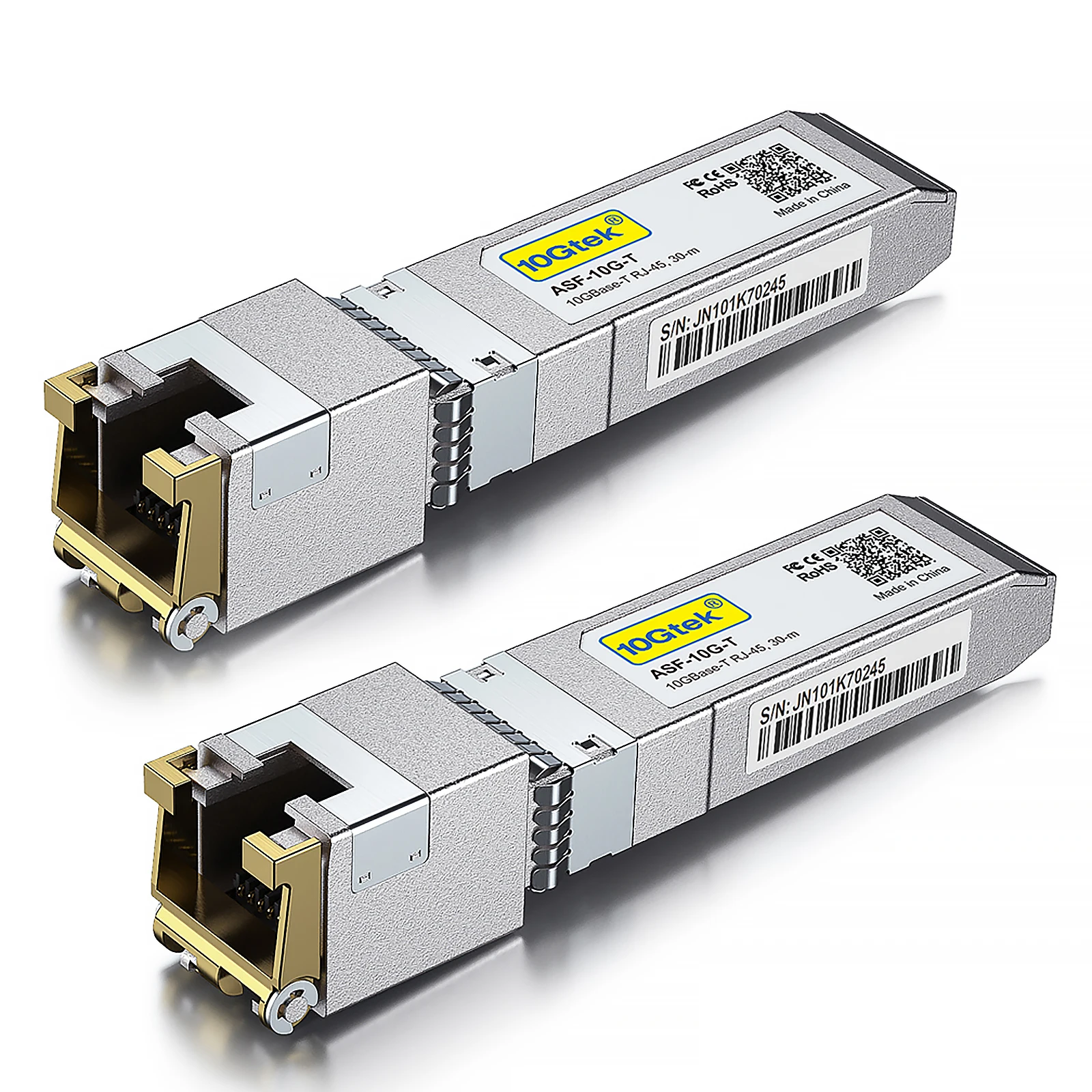 10GBASE-T 10G SFP+ to RJ45 Copper Transceiver Module Cisco SFP-10G-T-S Pack of 2 infortrend 10gbase t sfp to rj 45 copper transceiver module