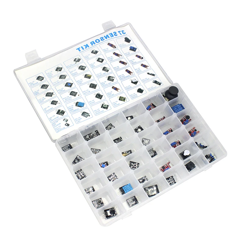 

Raspberry Pi 3 Model B+/4B 37 IN 1 Sensors Kit Starter Kit also for UNO R3 for MEGA 2560 DIY Learning Suit