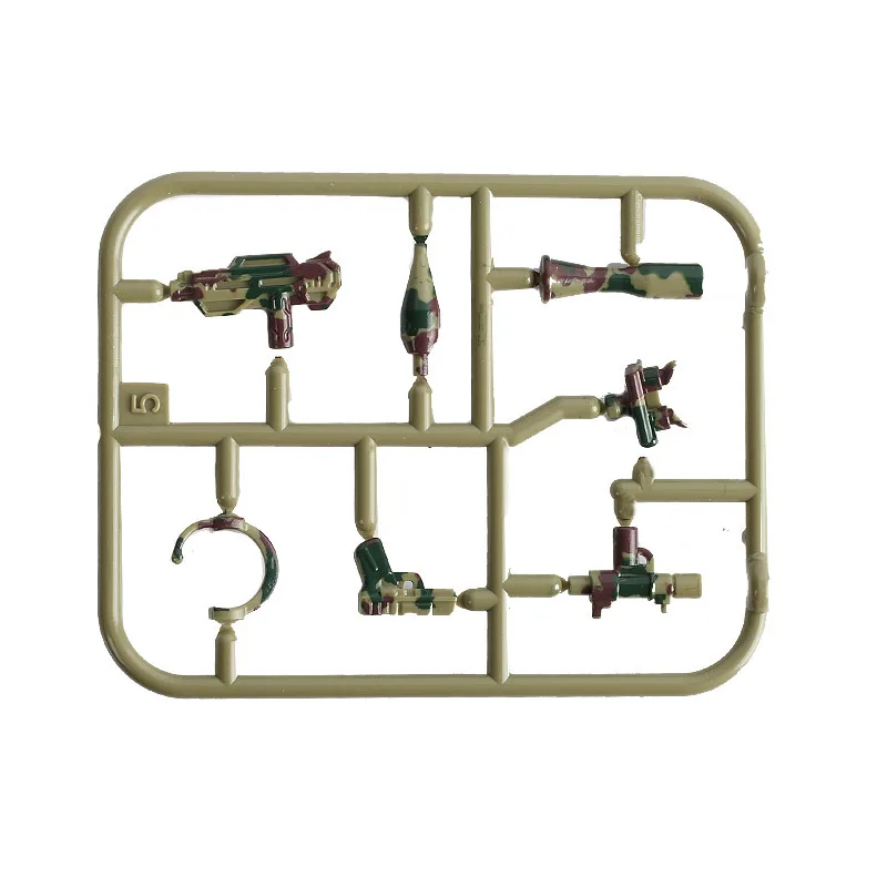 6Pcsset MOC Military SWAT Accessories Camouflage Weapon Set Guns Camo Bricks Building Blocks Model Sets DIY Toys For Children (7)