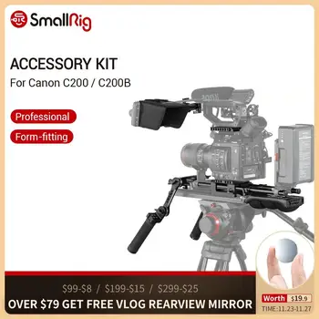 

SmallRig for Canon C200 C200B Professional Accessory Kit ( Baseplate+Top Plate+EVF Bracket+ Sun Hood+Shoulder Support )-2126