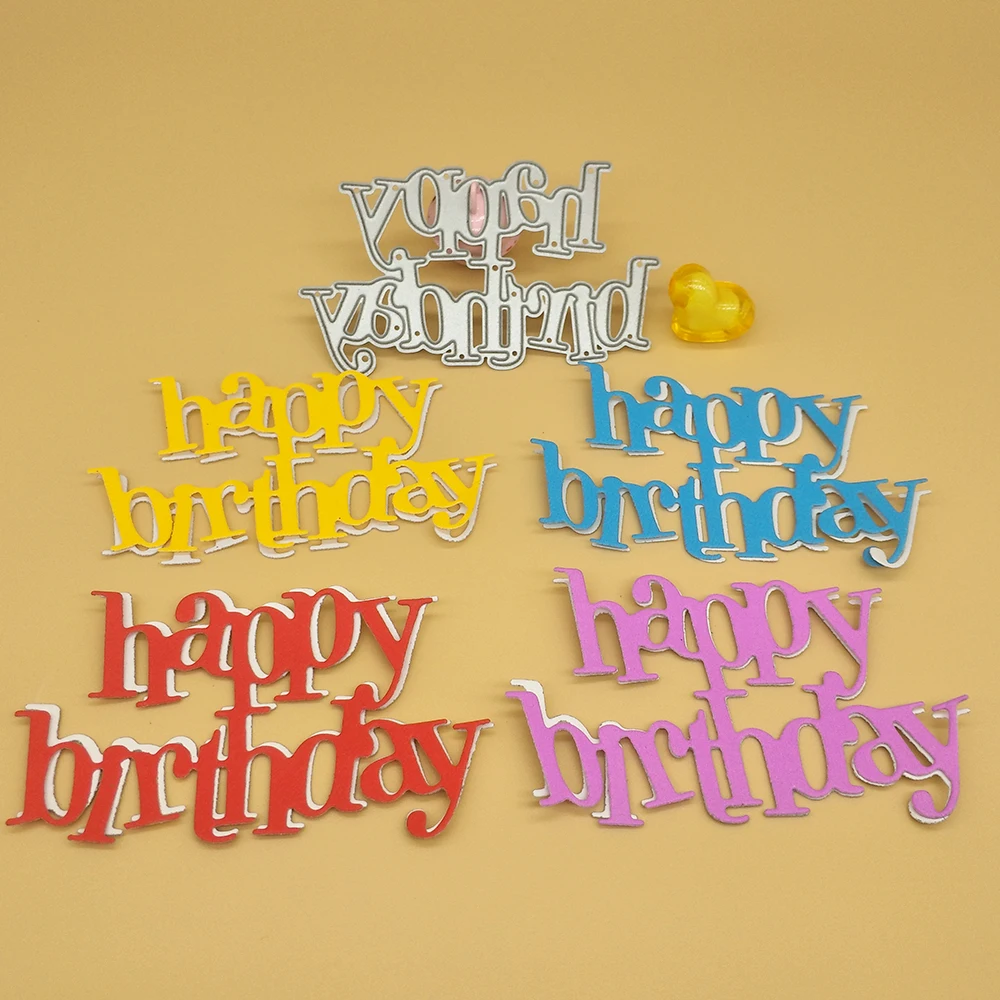 

Happy birthday, birthday greetings, metal die-cut paper crafts, scrapbooks, cardboard, photo albums, greeting cards DIY