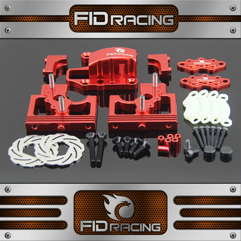 【Racing алюминиевый передний+ задний центральный diff кронштейн+ регулируемые Штангенциркули дисковый diff+ 2 шт. коробка передач для LOSI DBXL 1/5 rc автомобиль