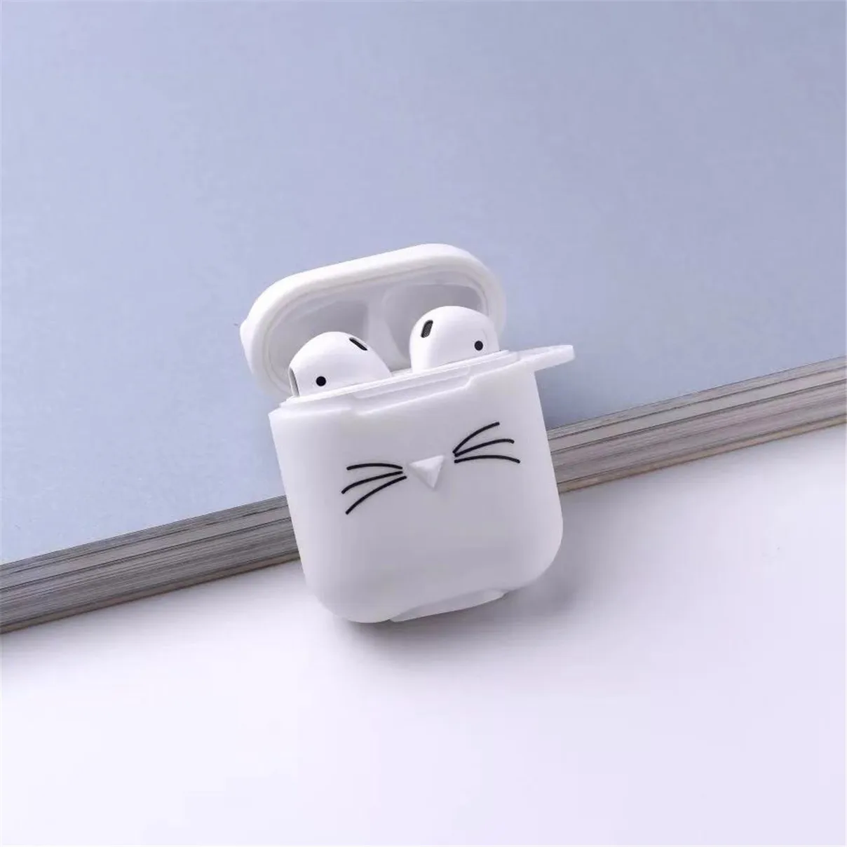 Модный чехол с милым котом для пар Airpods, Жесткий ПК, беспроводные bluetooth наушники чехол для Air Pods, аксессуары для наушников