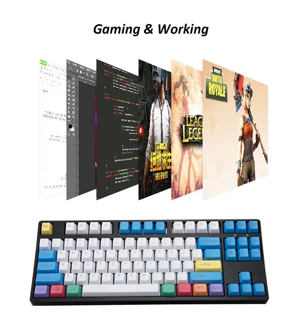 GANSSメカニカルキーボード 赤軸 ゲーミングキーボード 87キー Amazon | 87キー 赤軸 メカニカルキーボード キーボード 87キー