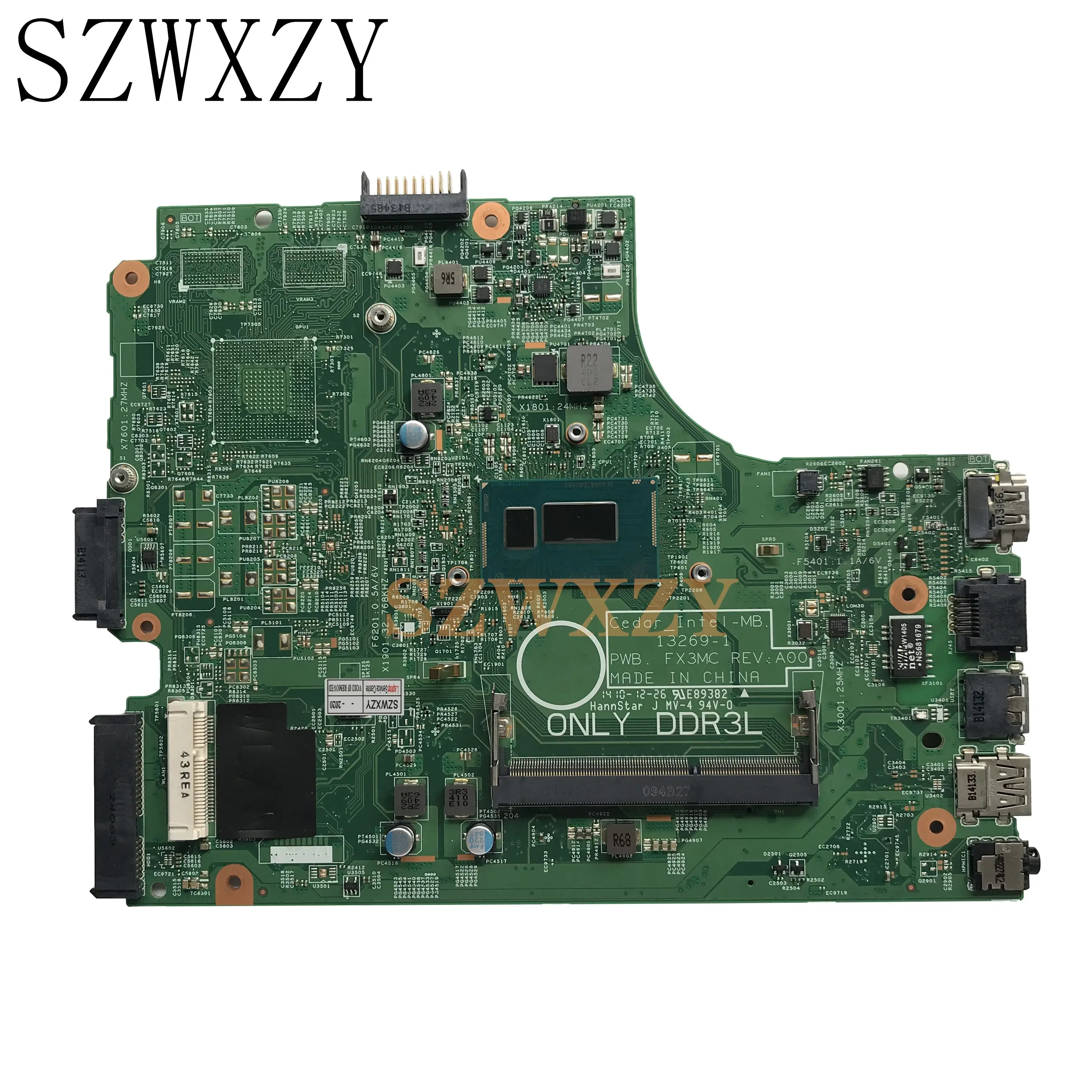Для Dell 3542 материнская плата портативного компьютера с SR1DV 2957U Процессор DDR3L CN 0HRG70