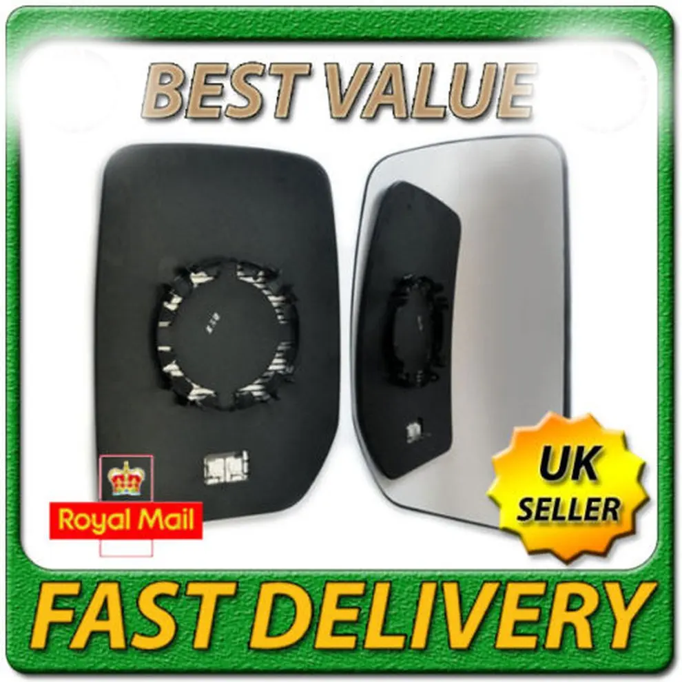 Left Passenger Side Heated Wing Door Mirror Glass for for for Ford TRANSIT 2000-2012
