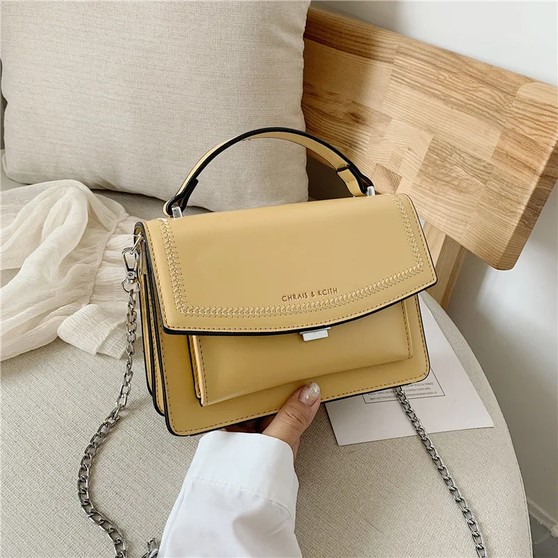 

CHIC Chain Small Bag Women's 2019 New Style Fashion Ol Commuting Shoulder Bag Versatile Hand Square Sling Bag