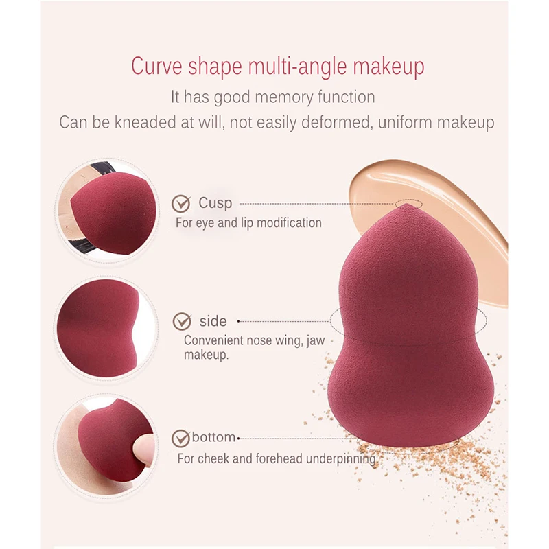 Gourd-shaped Makeup Egg Dry-wet Dual-use Good Elasticity Soft Powder Puff Makeup Tools